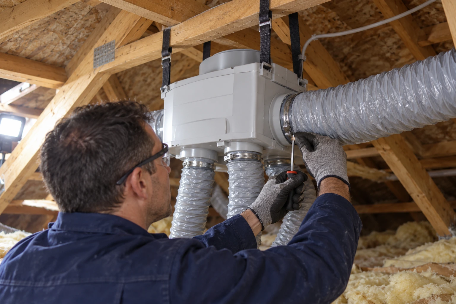 Ventilation mécanique contrôlée — illustration de chantier
